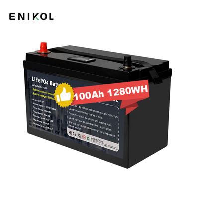 12V 100h RV LiFePo4 batterie stockage d'énergie batterie au lithium-ion solaire