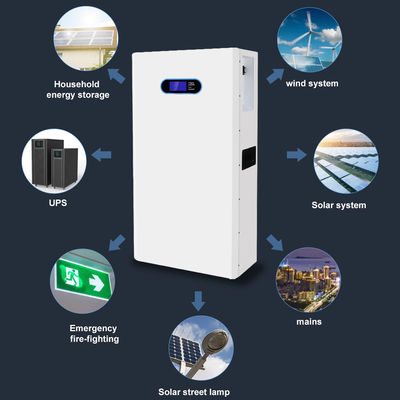 48V 100ah 200ah Lithium monté sur le mur LiFePo4 batterie 5kw 10kw Système d'énergie solaire