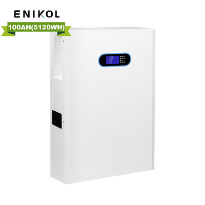 Powerwall 5kw Pièces LiFePo4 montées sur le mur Pièces solaires au lithium 100Ah 48V