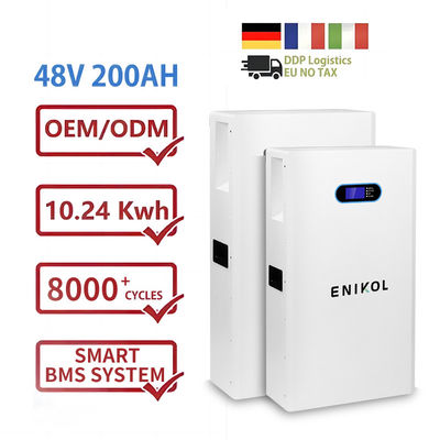 Lifepo4 48v 200ah Batterie au lithium-ion 10kw Stockage d'énergie Batterie solaire