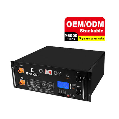 Batterie LiFePo4 empilable pour le ménage 24V 200ah 5000wh Batterie au lithium montée sur un rack