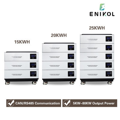 48v 100ah 200ah 300ah Batterie Lifepo4 empilable 30kw 20kw Lithium solaire