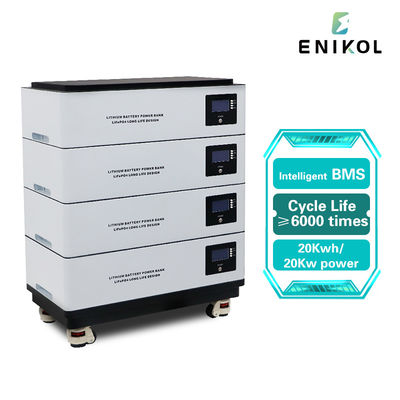 Batterie Lifepo4 empilable de 48v 100ah 20kwh Énergie solaire 51.2v batteries lithium-ion