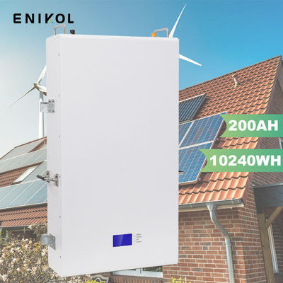Paroi solaire montée 48v 200ah Lifepo4 batterie batterie lithium-ion 10kwh