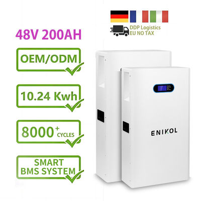 Batterie solaire de 48V 10KWH avec écran LCD 200A Lifepo4