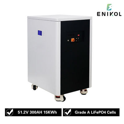 10KW Décharge 51.2V 300AH Batterie 15kwh phosphate de lithium-fer 48V batterie solaire