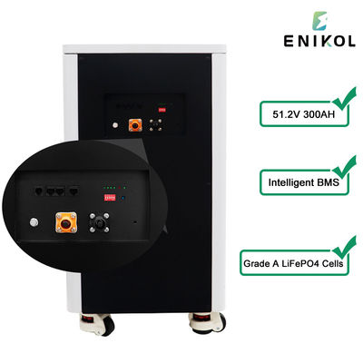 Lifepo4 Accu 48v 300ah batterie au lithium-ion solaire roue type 15kwh batterie