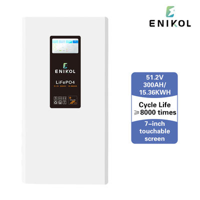 Batterie solaire à feuille acrylique noire 48V Lifepo4 200AH 300AH avec tension nominale 51.2V