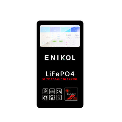 51.2V batterie au lithium fer phosphate 48V 200AH batterie solaire avec écran LCD/touchable