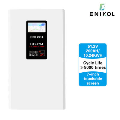 Écran tactile 48V batterie de stockage d'énergie pour la maison 51.2V 200AH batterie au lithium fer phosphate 10240WH