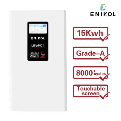 8000 fois cycle 300AH 48V batterie solaire écran tactile affichage Lifepo4 batterie 15KWH