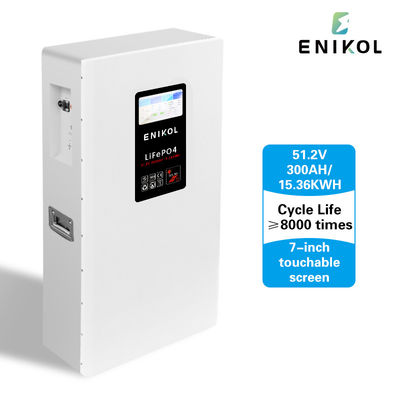 Batterie de stockage d'énergie domestique de 300AH avec tension nominale de 51,2 V et BMS intégré
