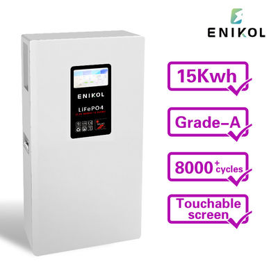 300Ah 51.2V batterie solaire LiFePO4 montée sur le mur batterie lithium fer phosphate