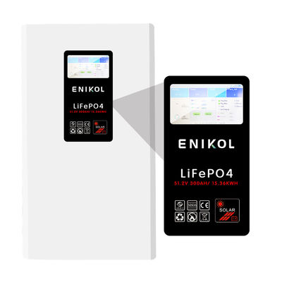 Une batterie au lithium rechargeable de 300Ah 15KWh montée sur le mur LiFePO4 intégrée au BMS