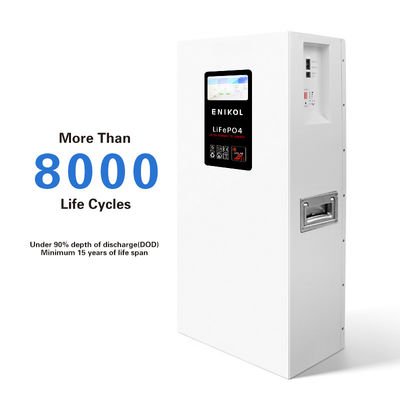 10KWH Longue durée de vie Batterie solaire 48V Écran tactile de 7 pouces 51.2V 200AH Batterie LiFePO4