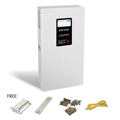 51.2V 300Ah LiFePO4 Batterie 48V Batterie au lithium 15kwh Montée sur le mur Avec écran tactile de 7 pouces