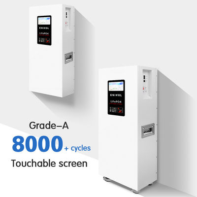 Écran tactile de 7 pouces Batterie de stockage d'énergie pour la maison 51.2v 15KWH Batterie au lithium